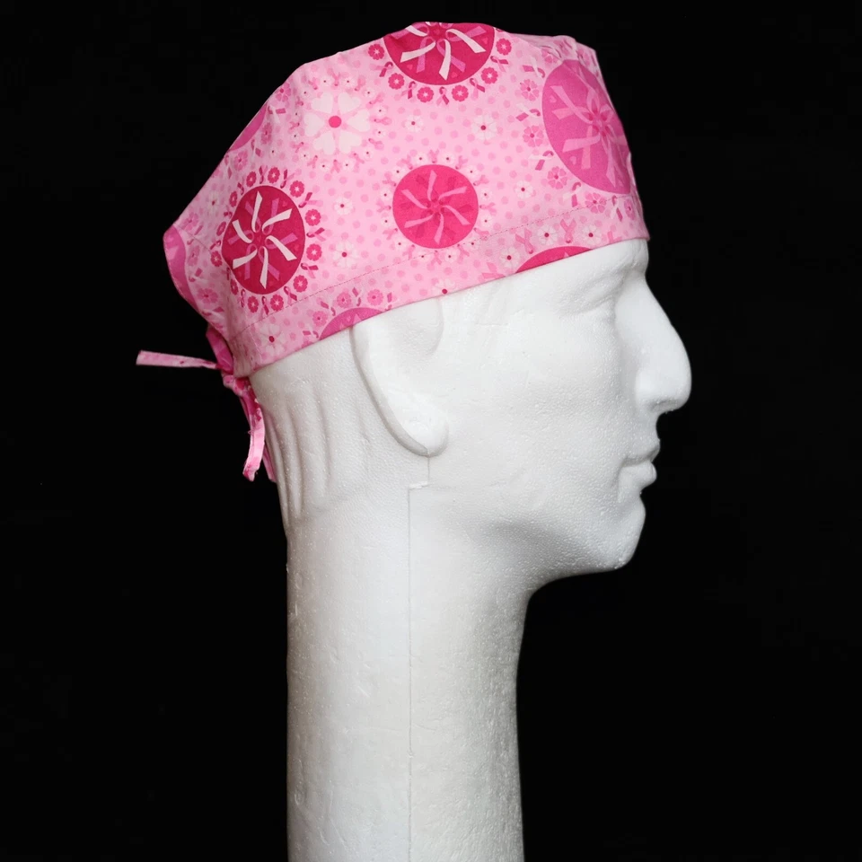 Chapéu esfoliante rosa tema fita consciência câncer de mama - Imagem 1 de 1