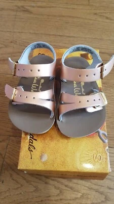 New Sun-San Salt Water Sandals,water safe Sea Wee style,rose gold , infant 4,NWT - Image 1 of 2