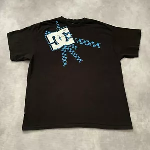 Vintage 2000s DC Shoe Co Shirt Size XL Graphic Tee Skate Emo Goth Surf Black - Picture 1 of 9