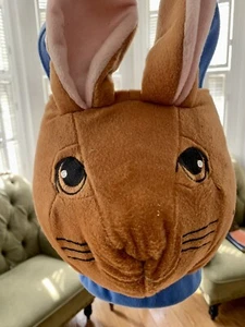 PETER RABBIT PLUSH EASTER BASKET Soft Full Body Round Bunny, Lined Basket FUN - Picture 1 of 7