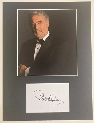 Placido Domingo  **HAND SIGNED**  16x12  mounted display  ~  AUTOGRAPHED Cover