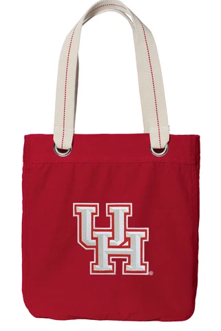 University of Houston Tote Bag UH Shoulder Bag RICH DYE WASH CANVAS FULLY LINED! Cover