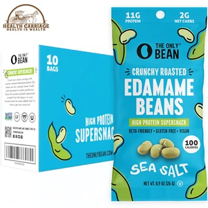 Crunchy Dry Roasted Edamame Snacks (Sea Salt), Keto Snack Food, High Protein (11 - Picture 1 of 12