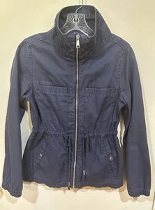 Old Navy Womens XS 100% Cotton Utility Field Jacket Classic Navy Blue Casual LS - Picture 1 of 9