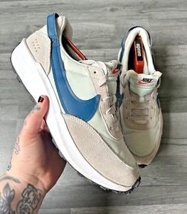 Nike Women's Waffle Debut UK 9.5 Grey Blue Turquoise Trainers Sneakers 2022 - Picture 1 of 21
