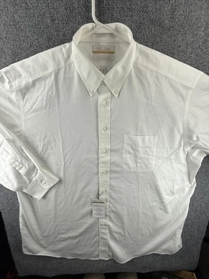 Nuevo con etiquetas Etiqueta Dorada Roundtree Yorke Sin Planchar EZ Lavado Blanco Algodón Pinpoint 18 33 Foto 1 de 4