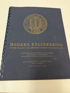 UCLA Corso di Ingegneria Moderna Syllabus Elenco Personale Giugno 1962 Vintage - Foto 1 di 4