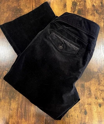 Calvin Klein Womens BNWT Black Velvet "Flare" Boot Cut Pants Size 8 - Image 1 of 4