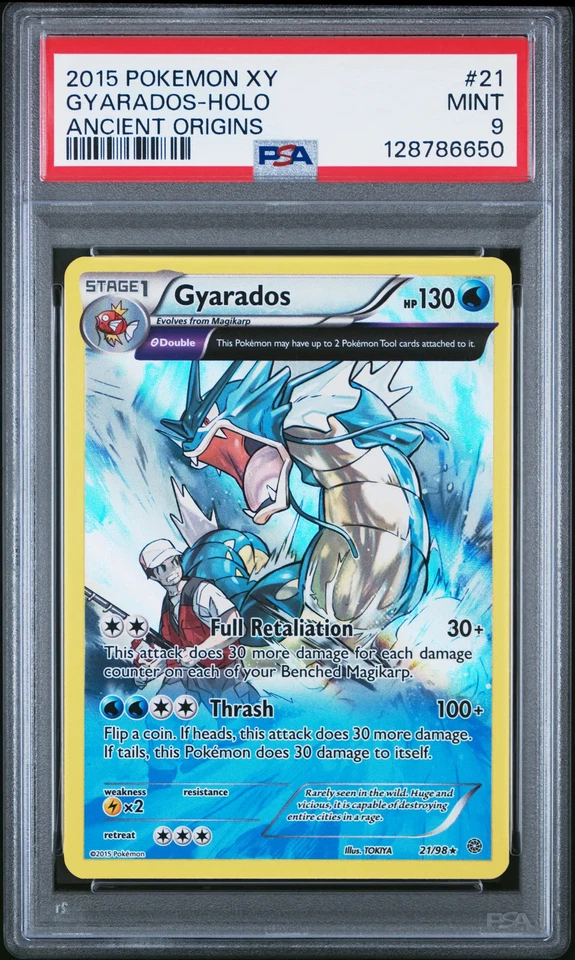 2015 Pokemon Xy Ancient Origins Gyarados #21 Ancient Origins PSA 9 Holo  - Image 1 of 2