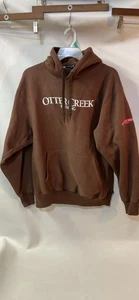 Felpa con cappuccio pullover Otter Creek Brewing pesante L/S marrone XL ex condizioni - Foto 1 di 9