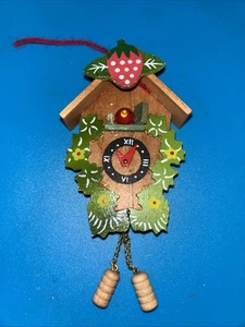 Handgefertigte Holz Kuckucksuhr Ornament Christian Germany 4" - Bild 1 von 4