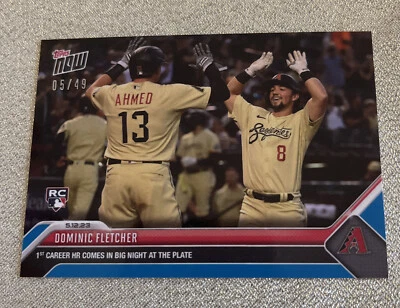 Dominic Fletcher RC 1st Career HR 2023 MLB TOPPS NOW 281 🔥Blue /49 - Image 1 of 2