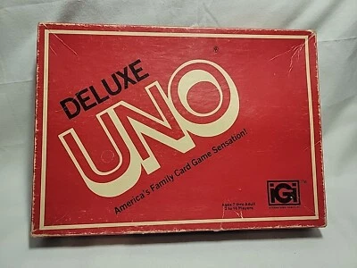 Uno Deluxe Edition / Vintage / 1978 Card Game /  Instructions / Score Pad - Image 1 of 3