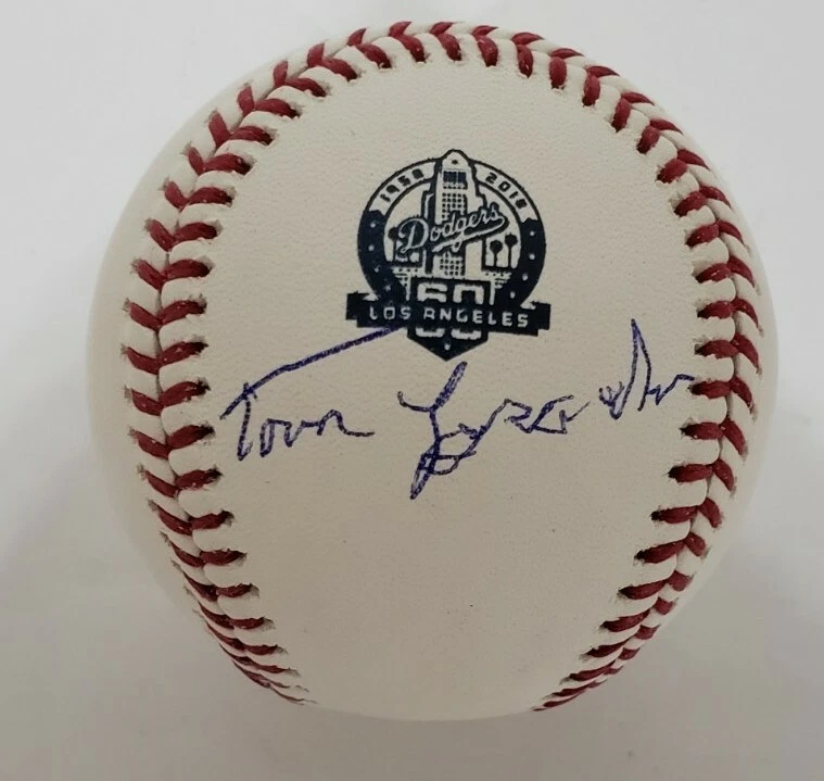 Tommy Lasorda Rawlings LA Dodgers 60th Signed Autographed Ball Baseball JSA COA - Image 1 of 3