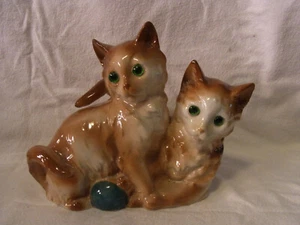 Two Cats Perfume Lamp Porcelain Night Light Vintage German  #W/O - Picture 1 of 11