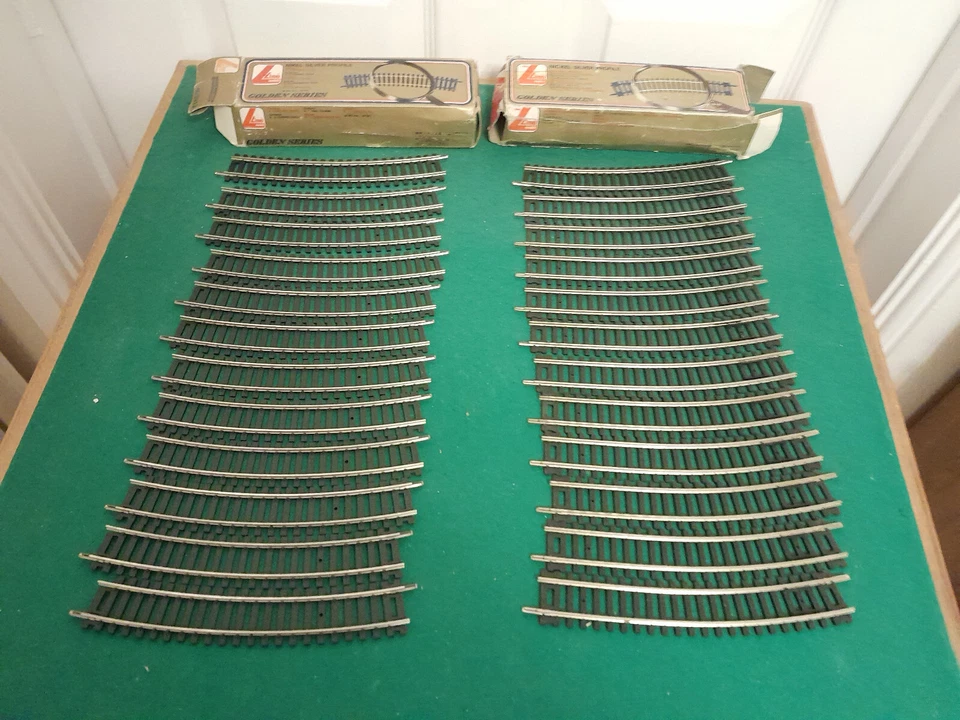 LIMA NIKEL SILVER PROFILE GOLDEN SERIES 24 X CURVED TRACK R431  2 COMPLETE  BOX - Image 1 of 1
