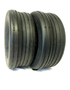 TWO 11x4.00-5 SMOOTH RIB LAWN MOWER TRACTOR GO KART HEAVY DUTY Lawnmower Tires - Picture 1 of 2