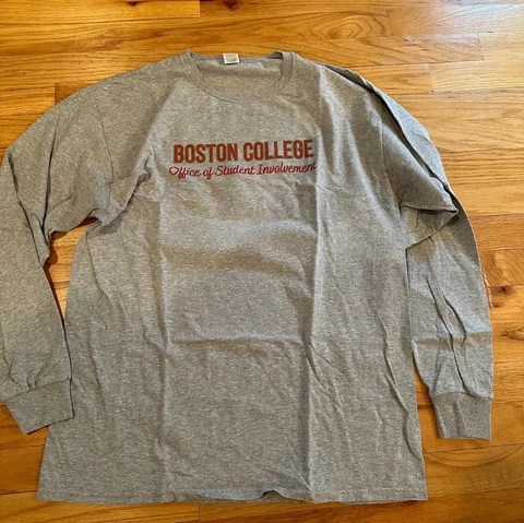 Boston College Student Involvement Fair Adult Large Gray TShirt Cover