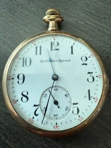 Burlington Watch Co. Pocket Watch, 19 Jewels - Fine Gold Plated - Not Working - Picture 1 of 7