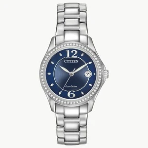 Citizen Eco-Drive FE1140-86L Silber Edelstahl 30mm Solar Damenuhr - Bild 1 von 1