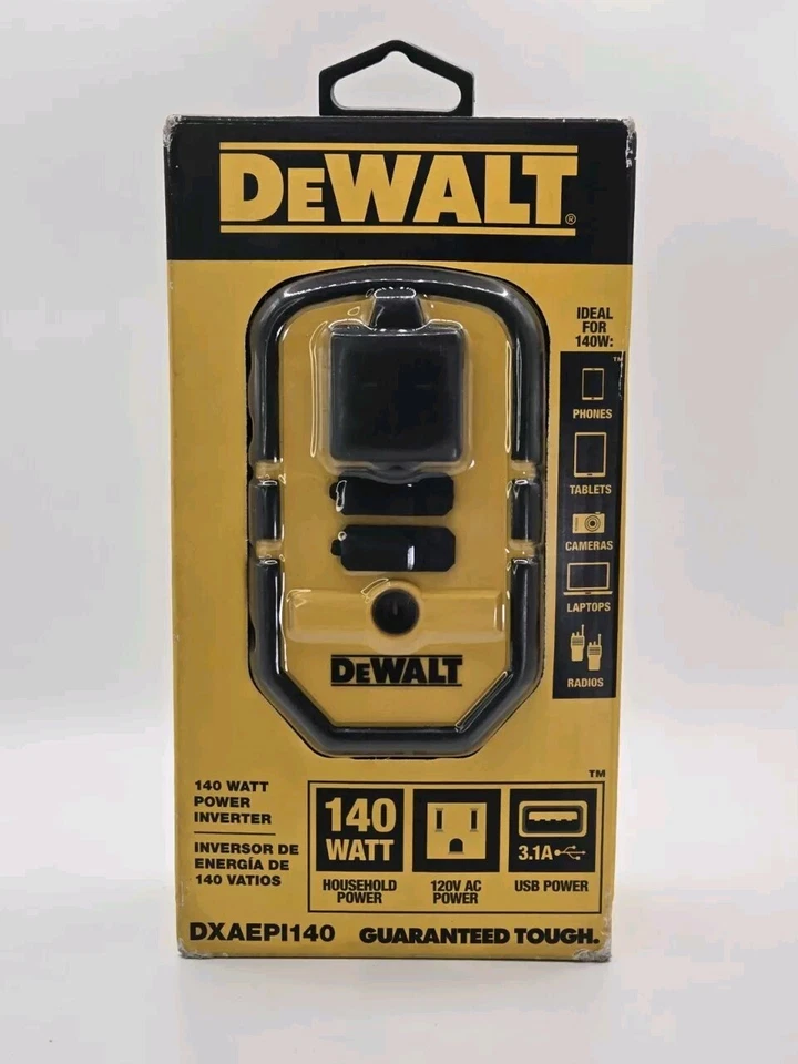 DeWALT DXAEPI140 Power Inverter 12VDC, 120VAC, 140 WATT - Image 1 of 4