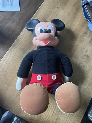 Muñeca Hasbro de colección años 70 Disney MARCHING MICKEY MOUSE caminando 18" juguete de peluche Foto 1 de 4