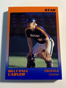 BILLY PAUL CARVER 1989 Star Osceola Astros PWE SHIP