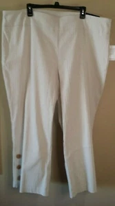 Neu! Damen Plus 24W ATTYRE New York Cropped Hose - Natural Bone / Creme - Bild 1 von 6