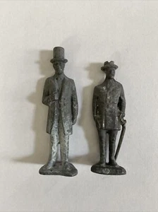 Vintage Antik Blei Spielzeug Soldaten Lincoln & Grant Marx  - Bild 1 von 6
