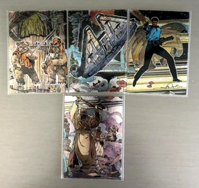 1995 Star Wars GALAXY SERIES 3 etched foil INSERT 4 CARDS Missing #16 and 18 - Image 1 of 2