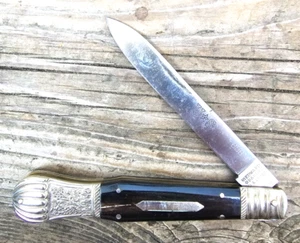 HTF Parker JK17 Edward Barnes & Son Buffalo Horn Lockback Knife - Picture 1 of 3