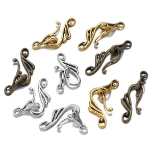 Musical Note Toggle Clasp - S Shape Bracelet Necklace Hook Jewelry Making 10sets - Picture 1 of 33