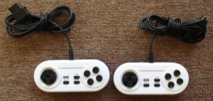 (2) Yobo NES Video Game Controllers OT-8008 Purple/White - Picture 1 of 6