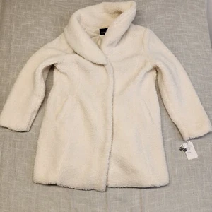 Cuddl Duds Curly Mantel mit Sherpa-Kragen Damen Größe L weiß - Bild 1 von 6