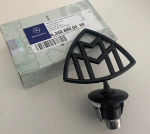 For Mercedes S600 500 W222 MB-MLS Maybach Hood Emblem Ornament Badge Black - Picture 1 of 5