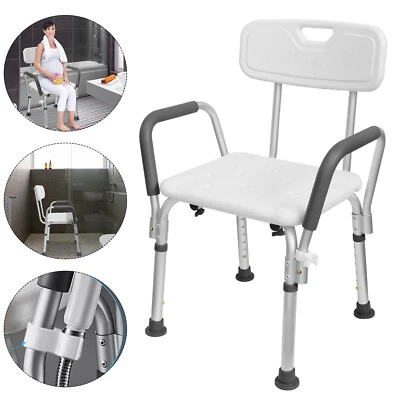 AUFUN Sgabello doccia sedia doccia con braccioli e schienale sedile doccia sedia bagno sgabello bagno