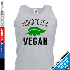 Herren stolz vegan fleischfrei gesund Gemüse vegetarisch Ernährung Weste bedruckt Top Geschenk - Bild 1 von 8