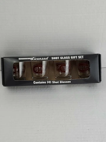 Logo Brands - Set of 4 Shot Glasses 2 oz. - Montreal Canadiens - NHL Hockey Cover