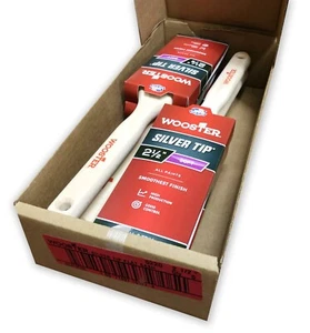 Cepillo Wooster 5220 2,5 pulgadas punta plateada marco plano pincel, paquete de 6 - Imagen 1 de 1