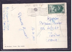 Cartolina Trieste AMG-FTT per Italia 10 lire Italia al Lavoro WA87 - Picture 1 of 1