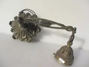 Antique Brass Ceiling Light Hook Chandelier Rose Bracket Rococo Victorian French - Picture 1 of 12