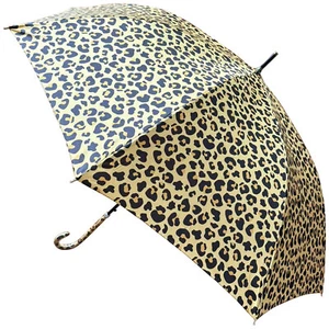 Paraguas abierto automático con estampado de leopardo retro Soake - amarillo azafrán - Imagen 1 de 1