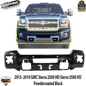 Front Bumper For 2015- 2019 GMC Sierra 2500 HD Sierra 3500 HD Powdercoated Black - Picture 1 of 8