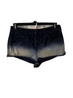 Pantalones Cortos TopShop Moto Denim Botón Mosca Azul Talla 10 Foto 1 de 4