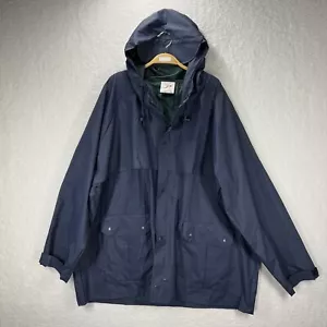 Rothco Rain Coat Mens XXL Blue Waterproof Microlite PVC Coated Hood - Picture 1 of 16