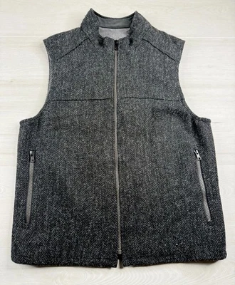 Vtg Circle Rock Vest 100% Pure Wool Herring Bone USA Union Made Harris Tweed M - Image 1 of 4