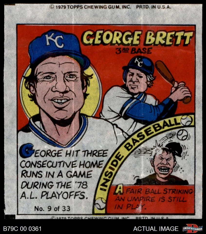 1979 Topps Comics #9 George Brett Royals HOF 7 - NM - Image 1 of 1