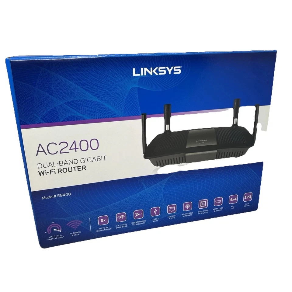 Linksys AC2400 4x4 Dual-Band Gigabit Wi-Fi Router (E8400) - Tested - Image 1 of 4