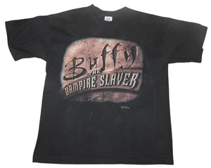 T-shirt maglietta vintage 1998 Buffy l'ammazzavampiri taglia grande volpe blu uva USA - Foto 1 di 7