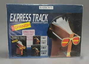 Barron's Express Track to Spanish Program Cassettes & Books New Factory Sealed - Picture 1 of 4